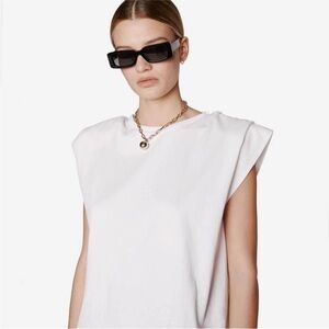 NWT Anine Bing Tanner Tank White Large $140